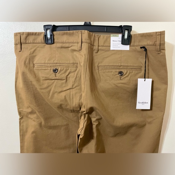 Goodfellow & Co. Men’s Big & Tall Khaki Skinny Chinos 40 x 36 NWT - Picture 5 of 8